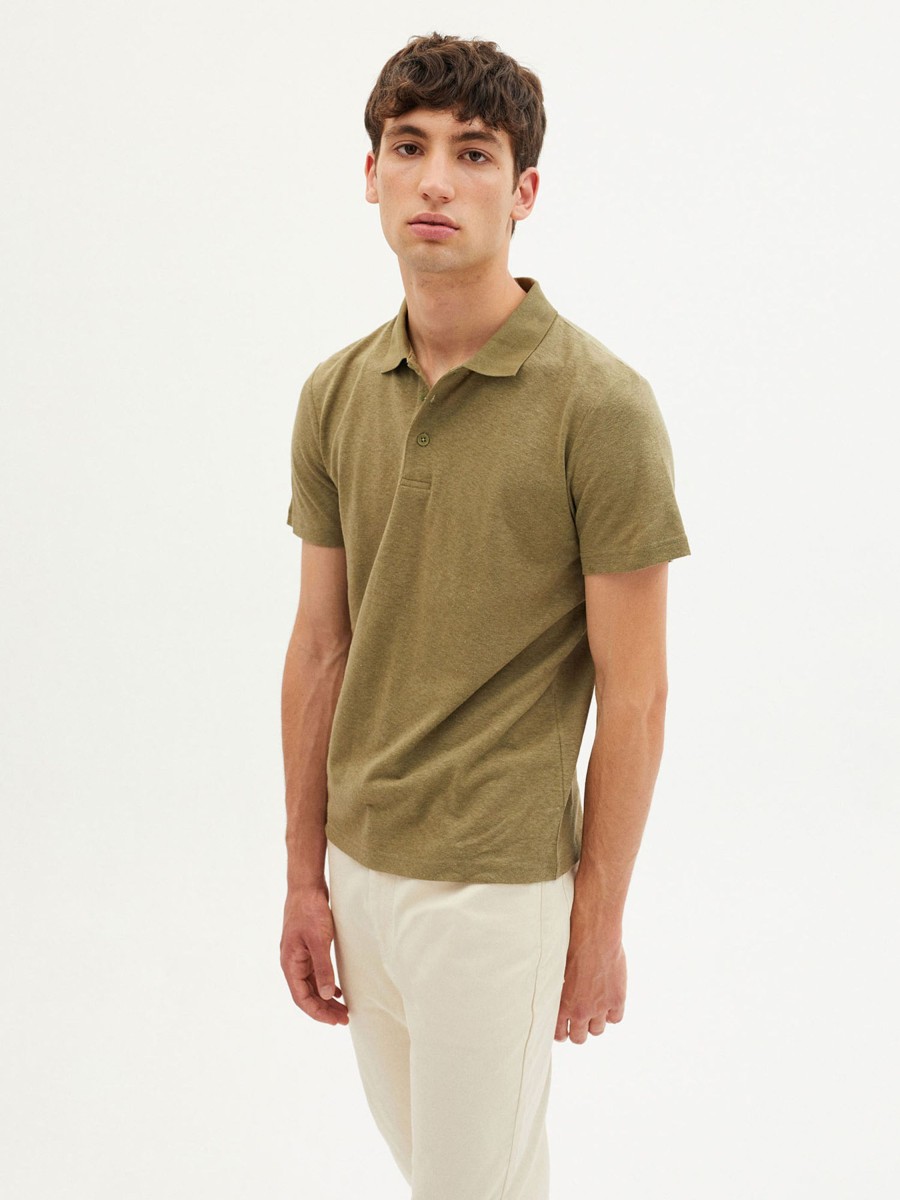 Herren Thinking MU | Thinking Mu Hemp Polo Kaki | S