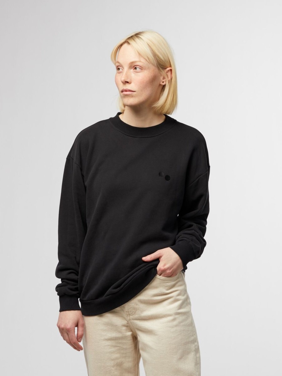 Damen pinqponq | Pinqponq Sweatshirt Unisex Peat Black | S