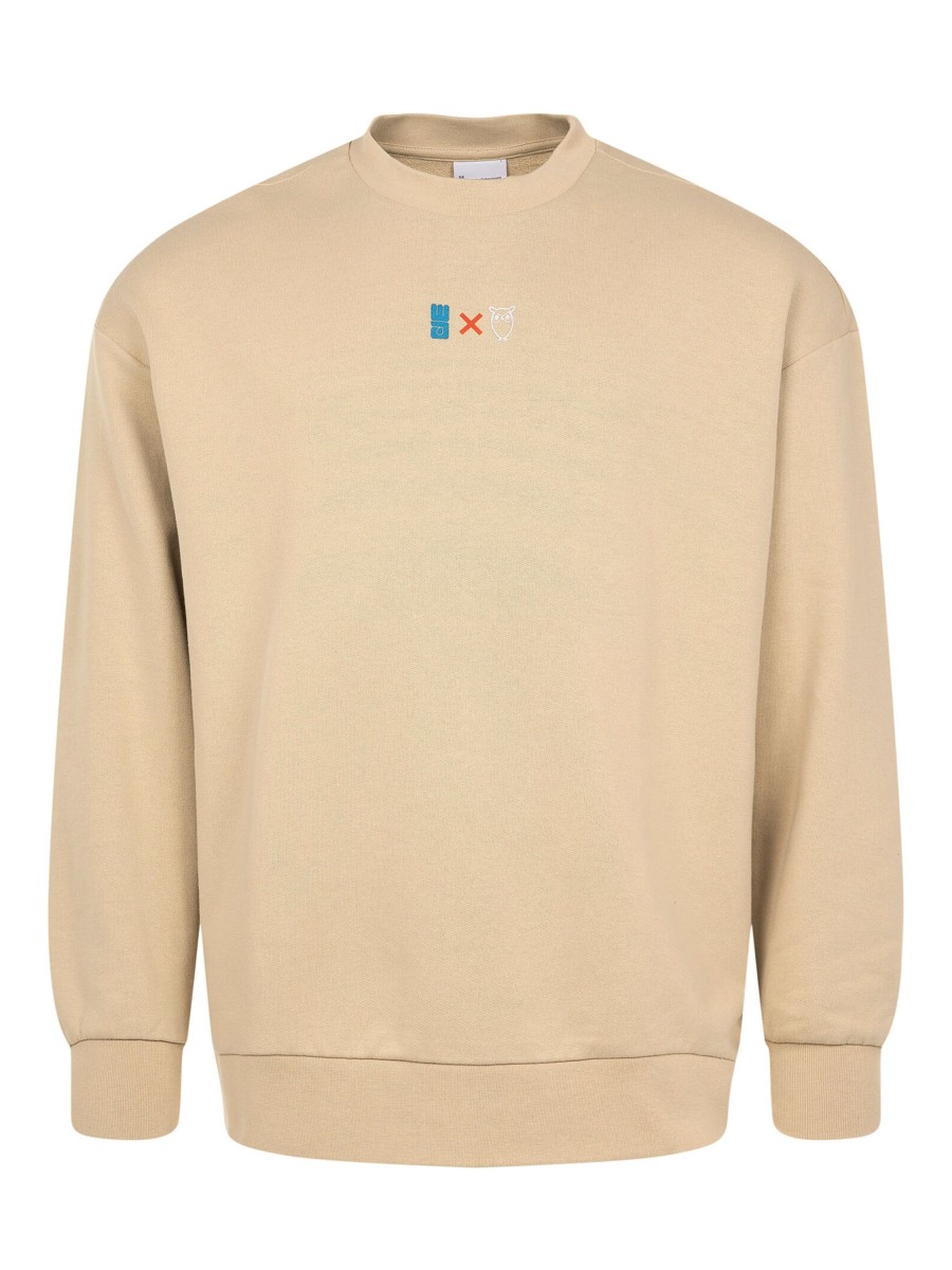 Herren Knowledge Cotton Apparel | Knowledge Cotton Apparel Wateraid Oversized Crew Neck Sweat Safari | S