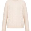 Damen LANIUS | Lanius Pullover Mit Zopfmuster Offwhite | 36