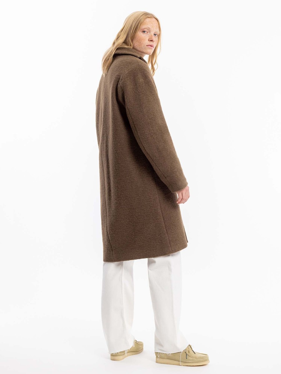 Damen Rotholz | Rotholz Wool Formal Coat Walnut | Xs