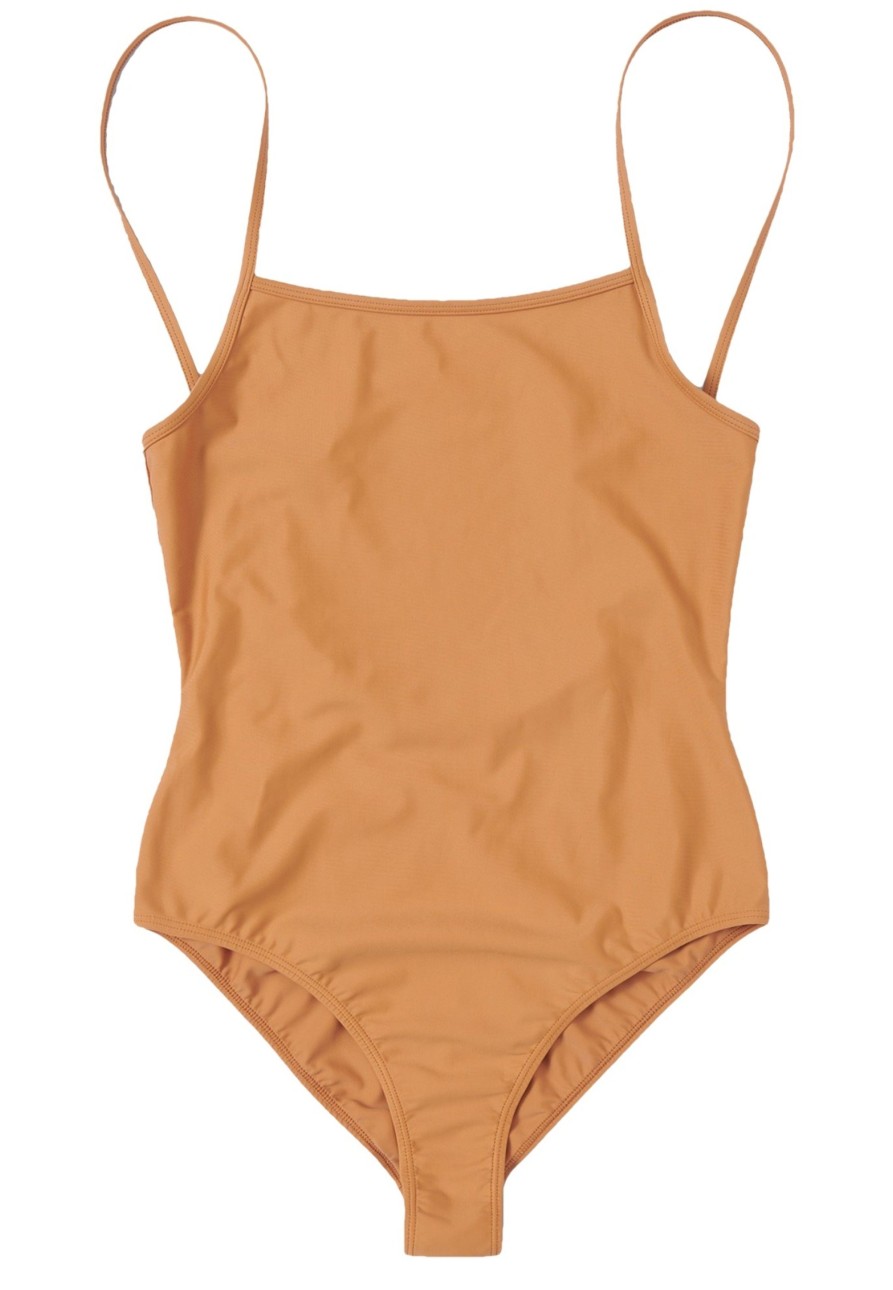 Damen Organic Basics | Re-Swim One-Piece Ocher | Xs