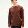 Herren Thinking MU | Thinking Mu Hemp Shiva L/S T-Shirt Chocolate | S