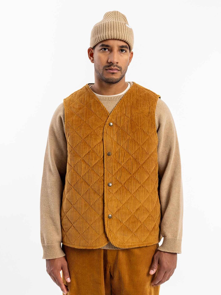 Herren Rotholz | Rotholz Quilt Vest Toffee Cord | Xs