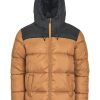 Herren Knowledge Cotton Apparel | Knowledge Cotton Apparel Puffer Color Blocked Jacket Brown Sugar | S