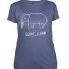 Damen Kipepeo Clothing | Kipepeo Clothing T-Shirt Elephant Charcoal Damen Charcoal Grey | S