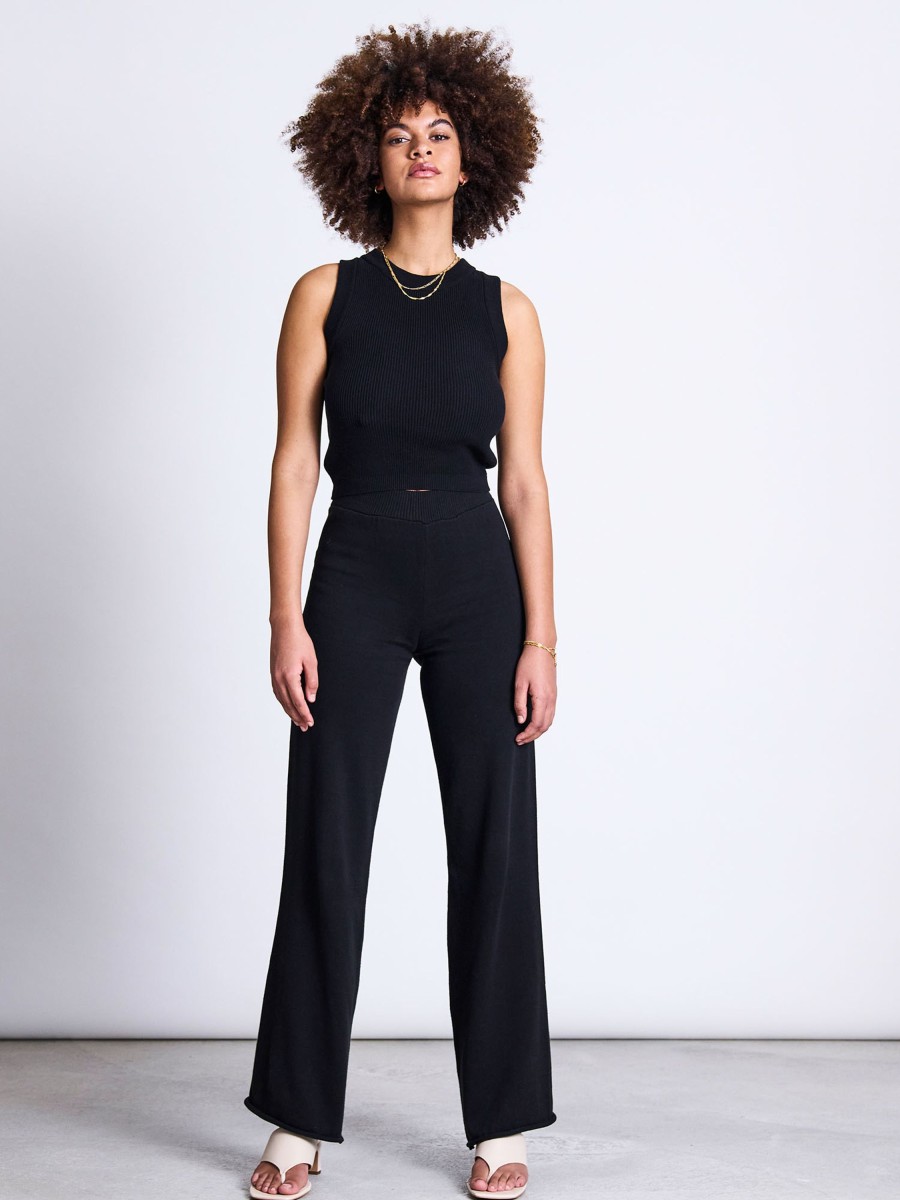 Damen JAN 'N JUNE | Jan 'N June Wide Knit Pants Ana Black | S