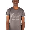 Herren Kipepeo Clothing | Kipepeo Clothing Shirt Elephant Charcoal Herren Dunkelgrau | S