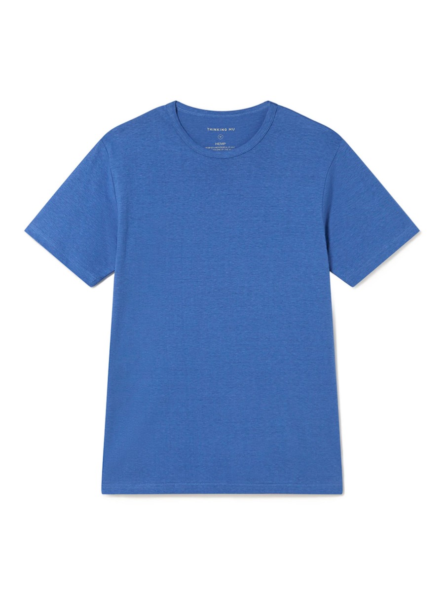 Herren Thinking MU | Thinking Mu Hemp T-Shirt Heritage Blue | S