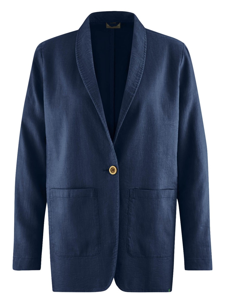 Damen HempAge | Hempage Oversize Blazer Navy | L