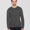 Herren Knowledge Cotton Apparel | Knowledge Cotton Apparel Vagn Regular Bubble Knit Crew Neck Dark Grey Melange | S